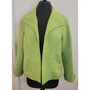 Cynthia Rowley Spring Green Quilted Blazer Jacket Women’s XL Light Coat EUC